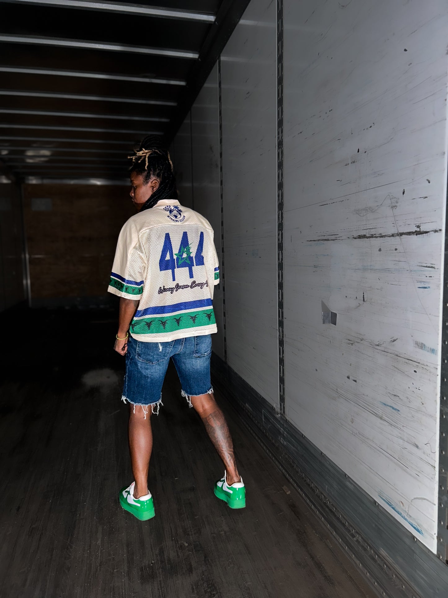 Green and Blue Winning Jersey